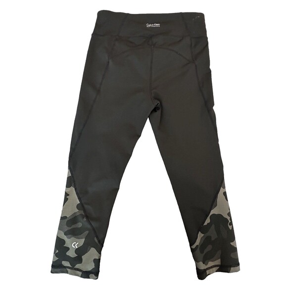 Calvin Klein Performance Wick Black and Camo Leggings Size Small Nylon Spandex - Picture 4 of 7